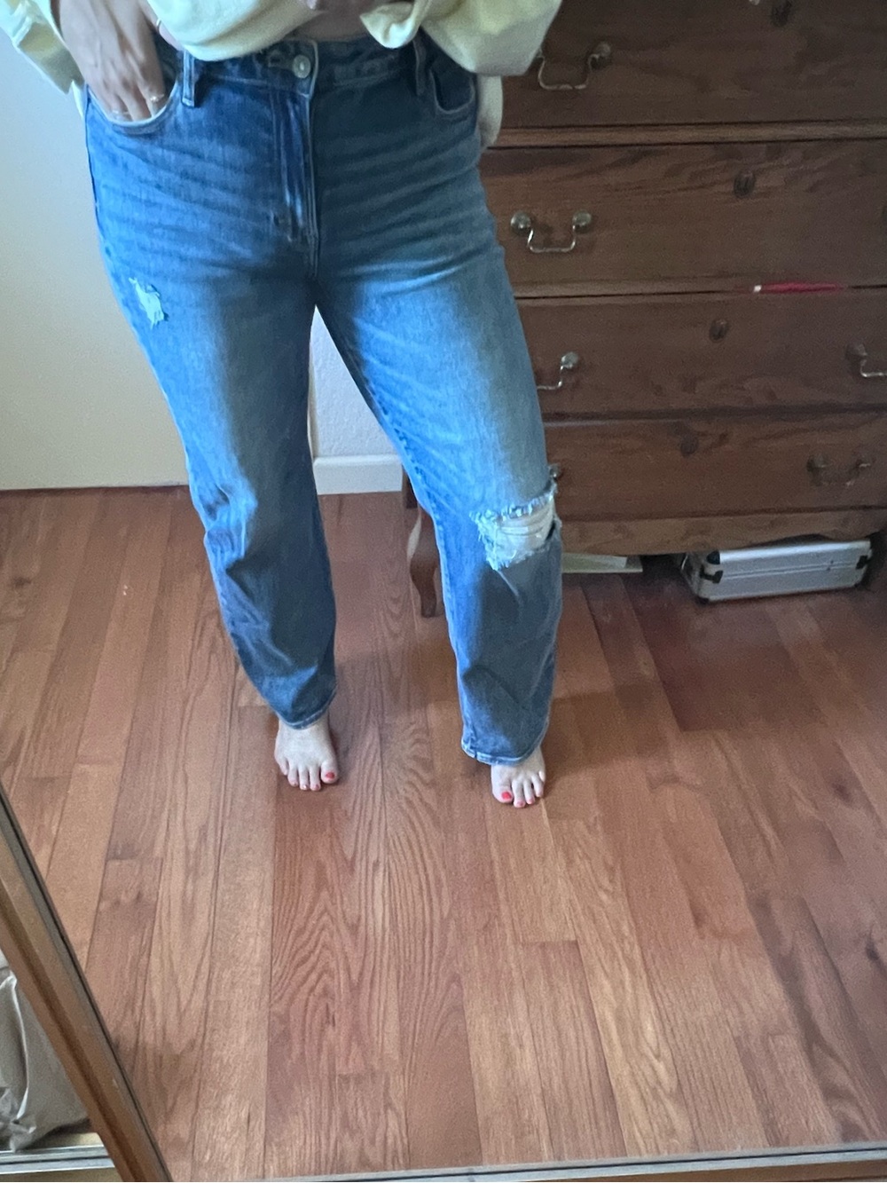 Hidden Straight-Leg Distressed Jeans - NWOT - Picture 9 of 12